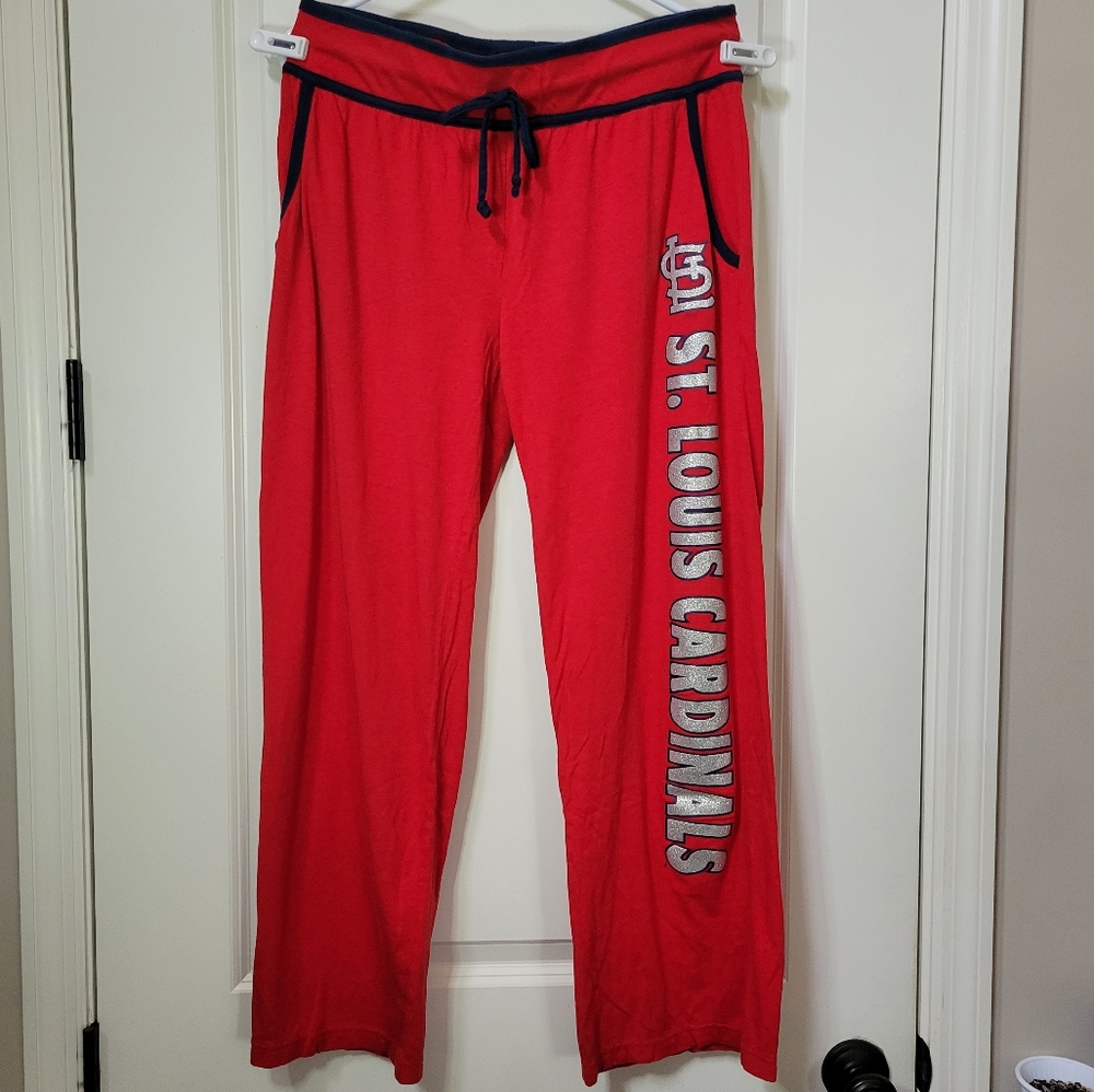 ST LOUIS CARDINAL Lounger LARGE red 2 pockets nav piping and silver glitter logo